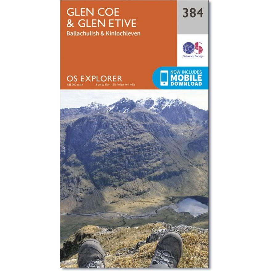 Explorer 384 Map of Glen Coe - Ordnance Survey