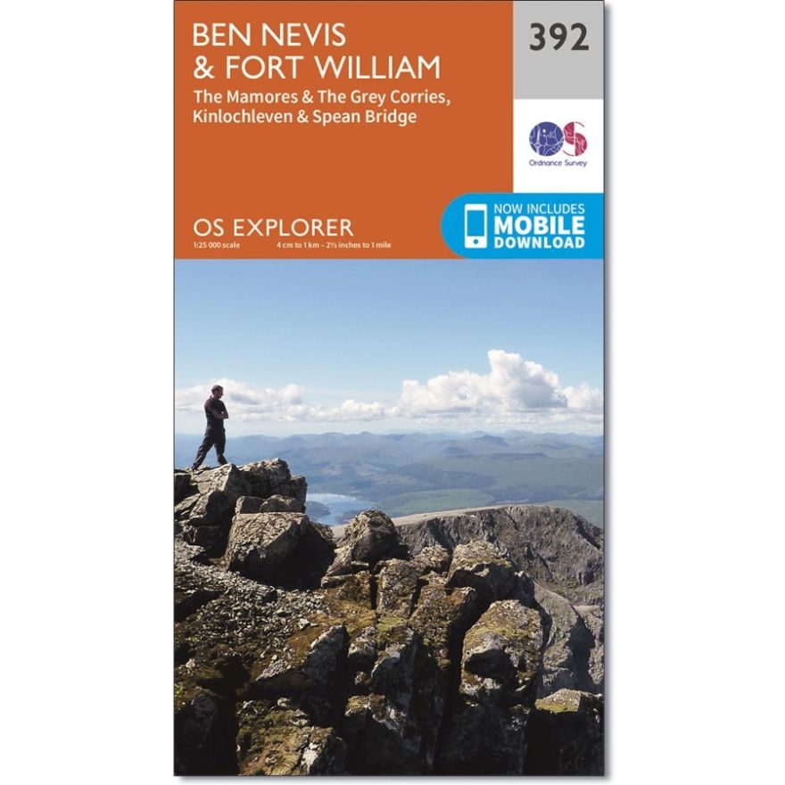 Explorer 392 Map of Ben Nevis and Fort William - Ordnance Survey