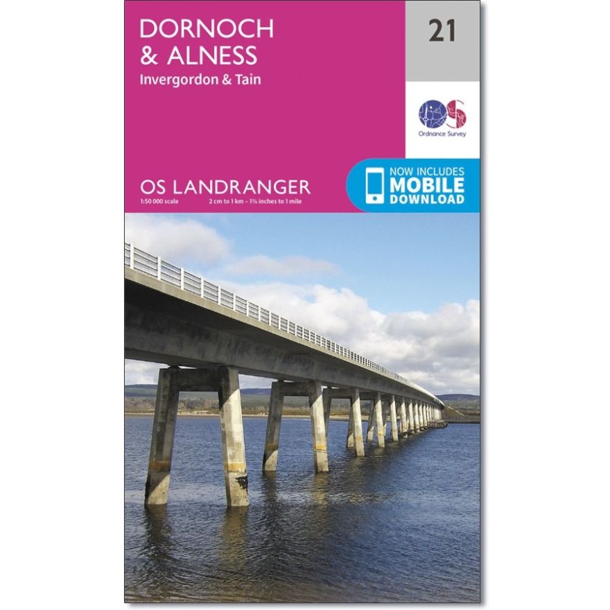 Landranger 21 Map of Dornoch & Alness - Ordnance Survey