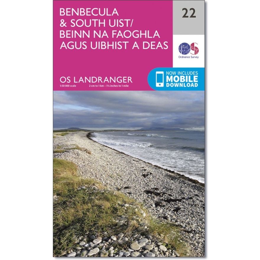 Landranger 22 Map of Benbecula & South Uist - Ordnance Survey