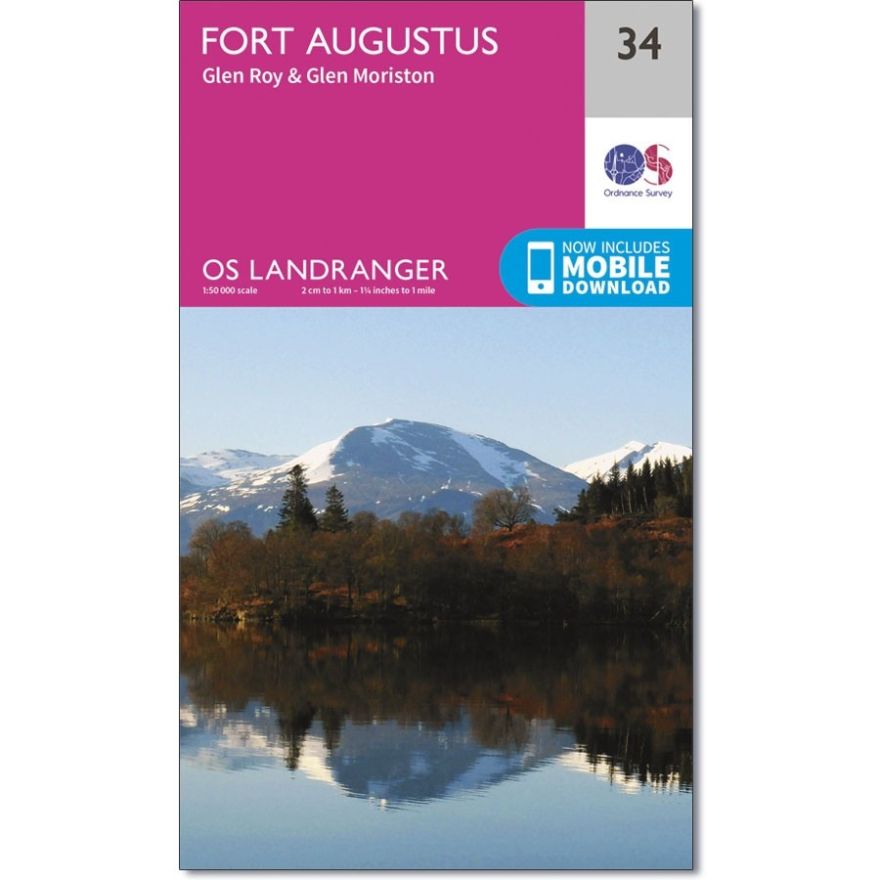 Landranger 34 Map of Fort Augustus Glen Albyn & Glen Roy - Ordnance Survey