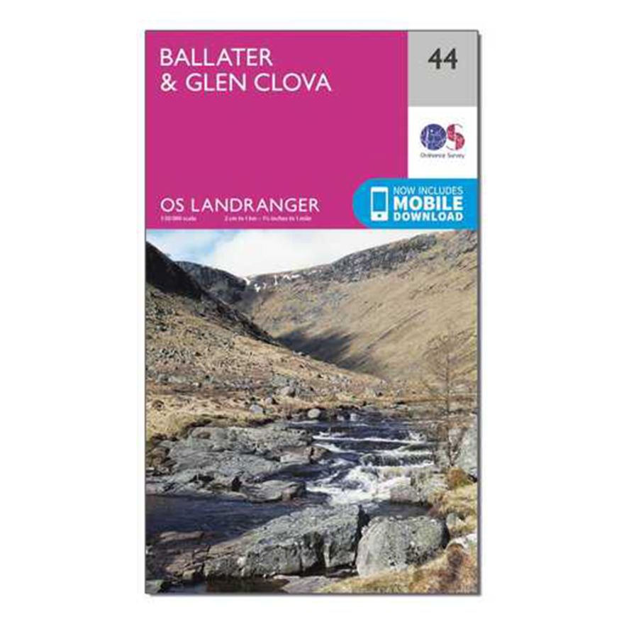 Landranger 44 Map of Ballater & Glen Clova