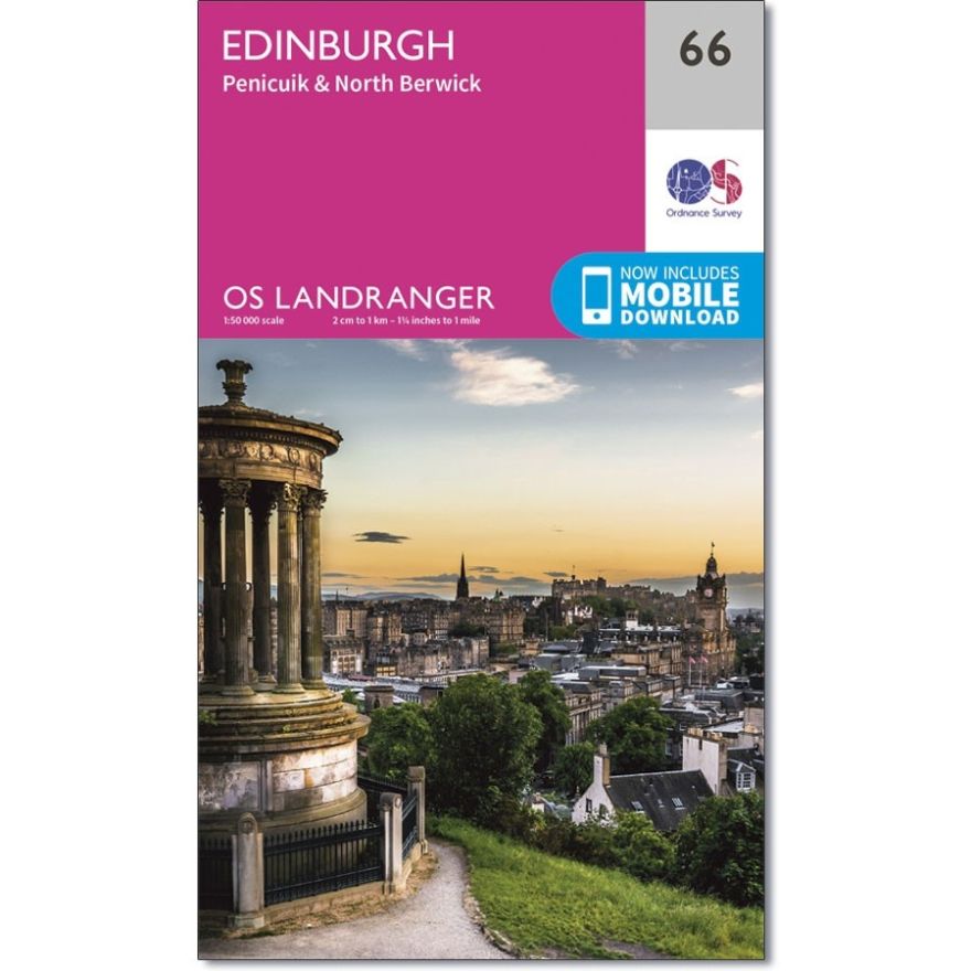 Landranger 66 Map of Edinburgh Penicuik & North Berwick