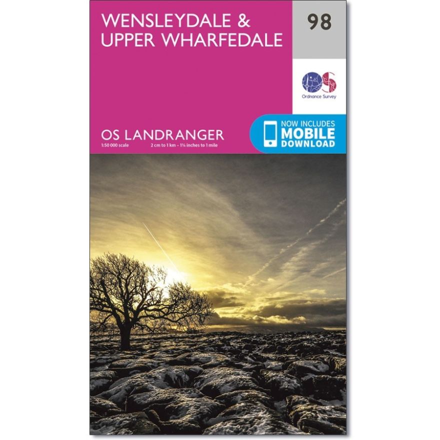 Landranger 98 Map of Wensleydale & Upper Wharfedale