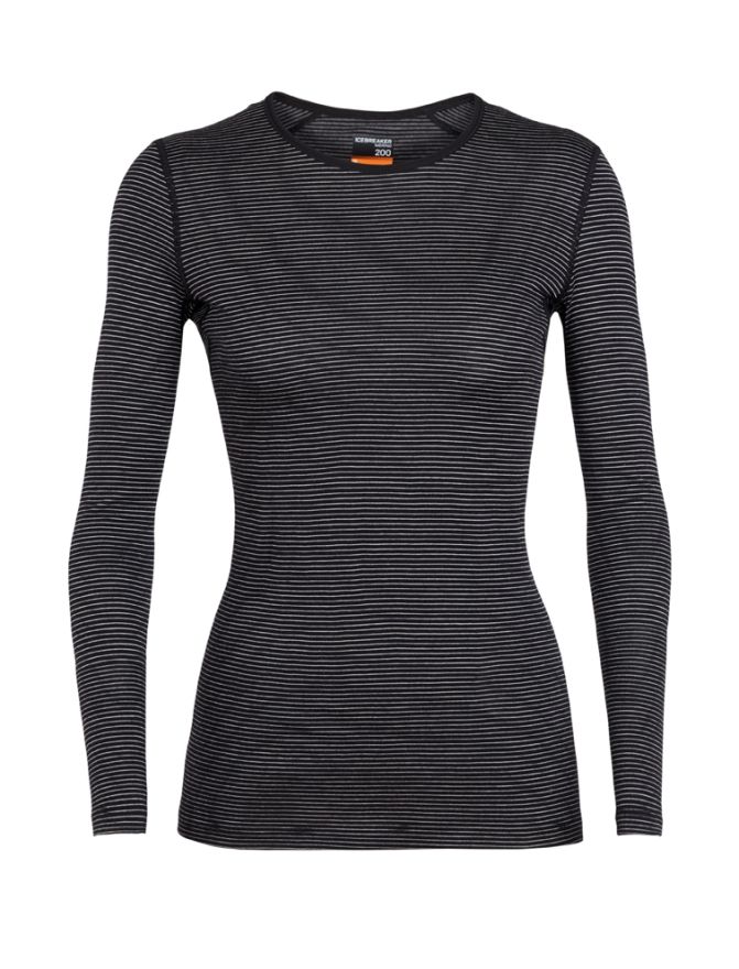 Icebreaker Womens 200 Oasis Long Sleeve Crewe Base Layer