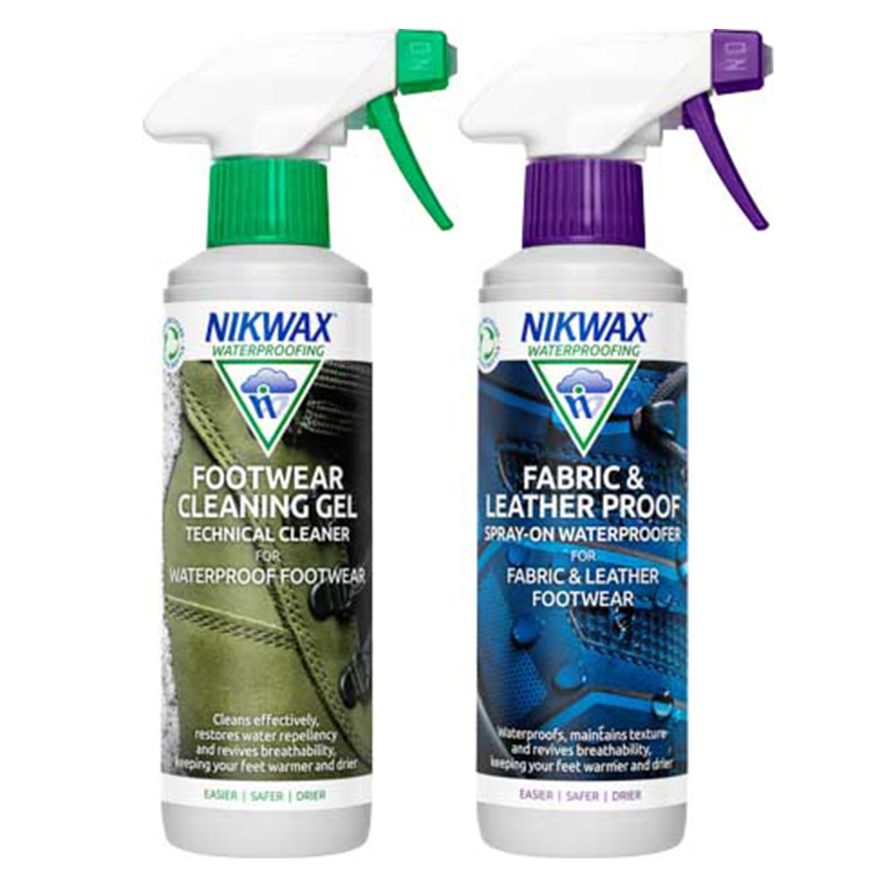 Nikwax Footwear Clean Proof Spray Twin Pack