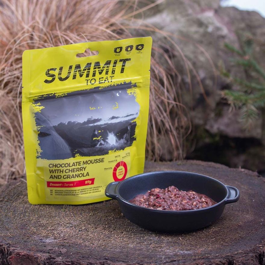 Summit To Eat Chocolate Mousse with Granola & Cherry Camping Food