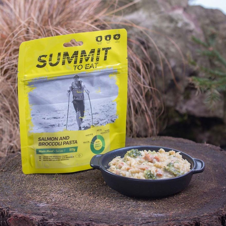 Summit To Eat Salmon and Broccoli Pasta Camping Food